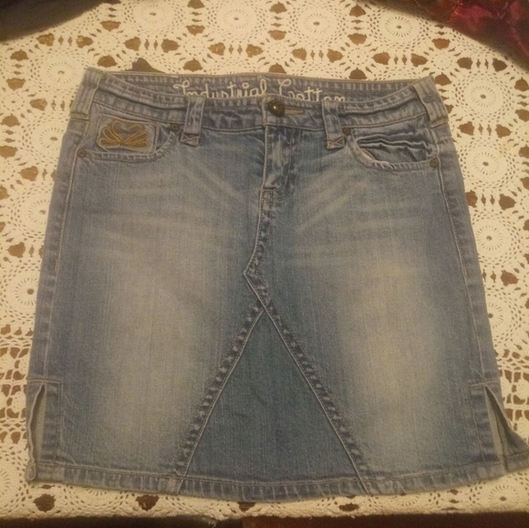 Industrial Cotton Denim Jean Skirt, size 3 - Picture 1 of 7